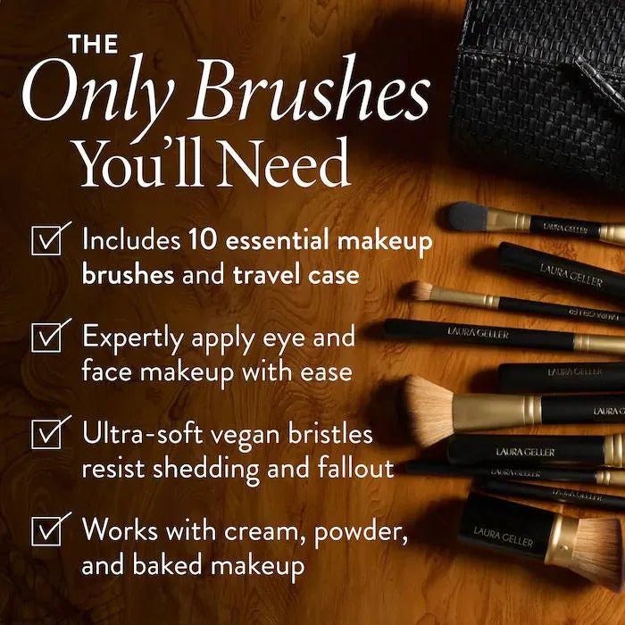 Laura Geller Set De Regalo Navidad 10 Brochas Brush Edit