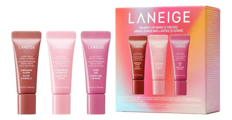 Laneige Set De Regalo Navidad 3 Sérums Labiales Mini