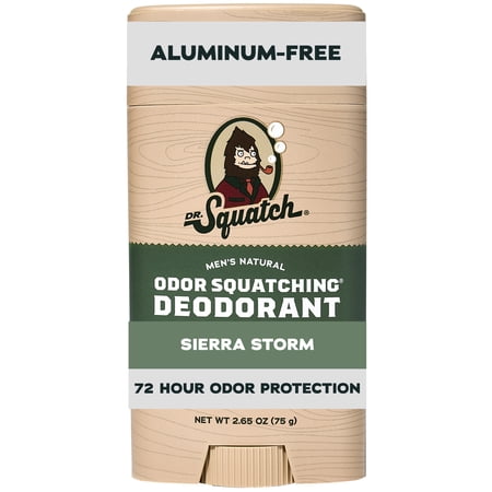 Dr. Squatch Mens Aluminum Free Deodorant, Natural Deodorant for Men, Sierra Storm, 2.65 Oz