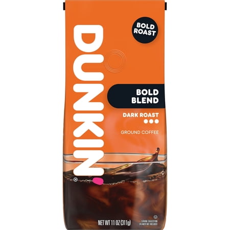 Dunkin’ Bold Blend Dark Roast Ground Coffee, 11 oz Bag