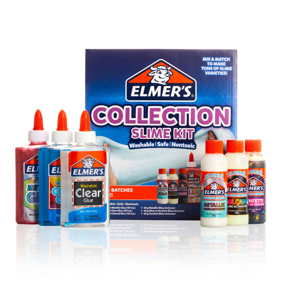 Elmer's Kit De Slime Mágico 6 Piezas Brilla En Oscuridad