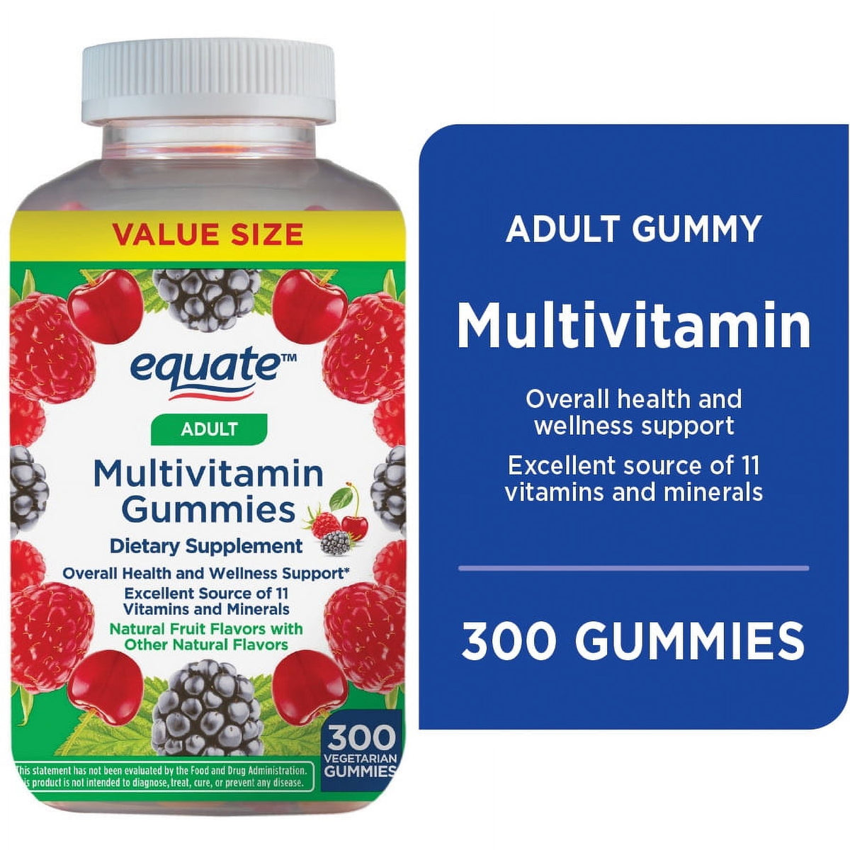 Equate multivitamínico adultos frutas 300 ct