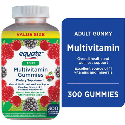 Equate multivitamínico adultos frutas 300 ct