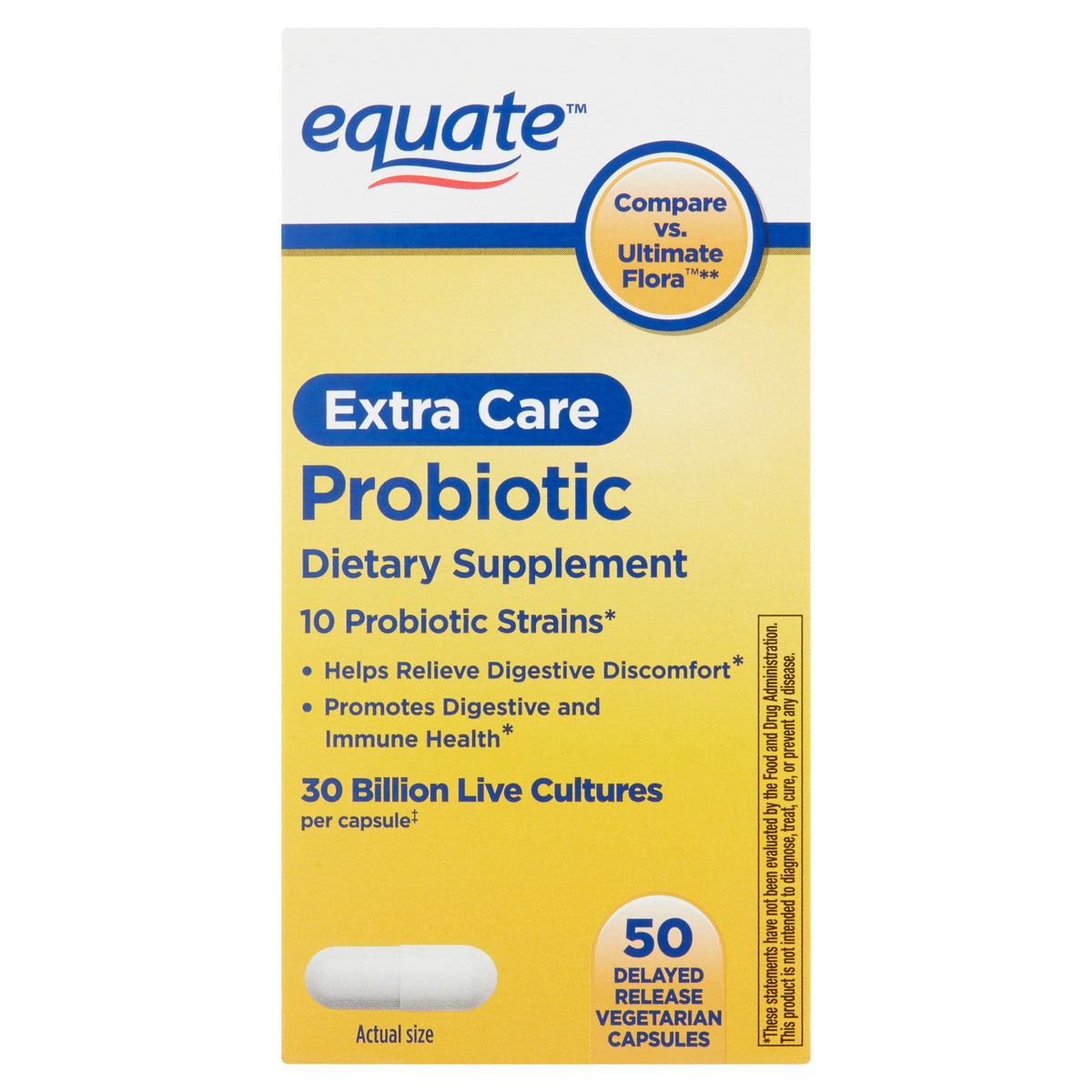 Equate Extra Care probiótico liberación retardada 50 ct