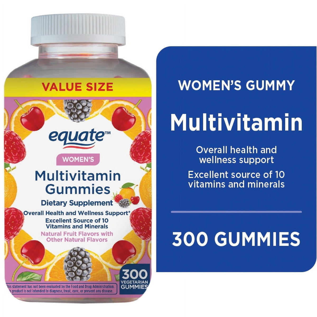 Equate multivitamínico mujer 300 ct vegetarianas