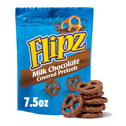 Flipz Pretzels Cubiertos De Chocolate Con Leche Paquete De 3