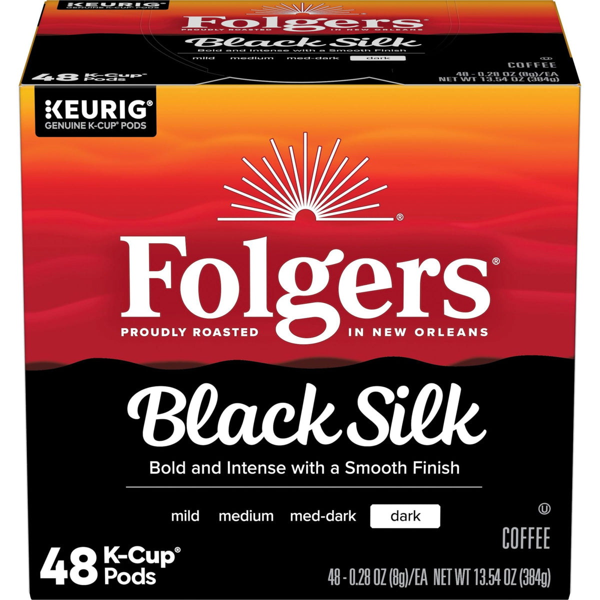 Café Folgers Black Silk K-Cup 48