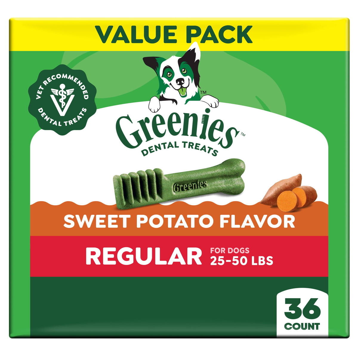 Premios Greenies Camote Regular 36 Piezas