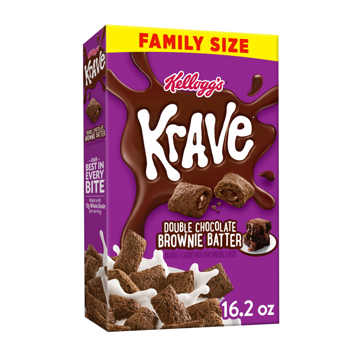 Cereal Kellogg's Krave Chocolate Brownie 459g Pack 4