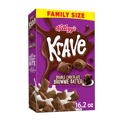 Cereal Kellogg's Krave Chocolate Brownie 459g Pack 4