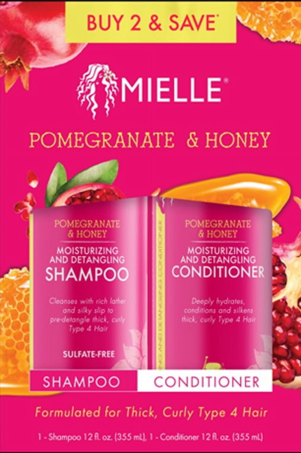 Shampoo Y Acondicionador Mielle Granada Miel