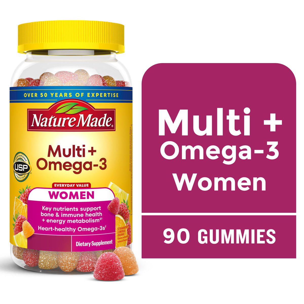 Nature Made multivitamínico mujer omega 3 90 ct
