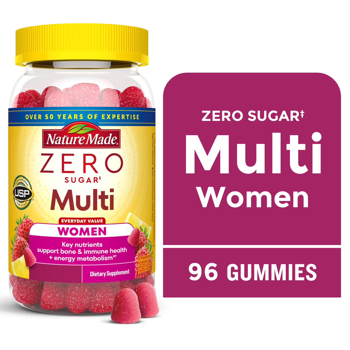 Nature Made multivitamínico mujer sin azúcar 96 ct