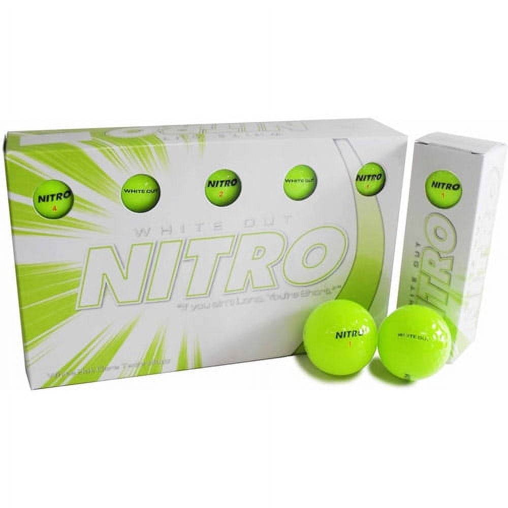 Pelotas De Golf Nitro White Out Amarillas 15 Piezas