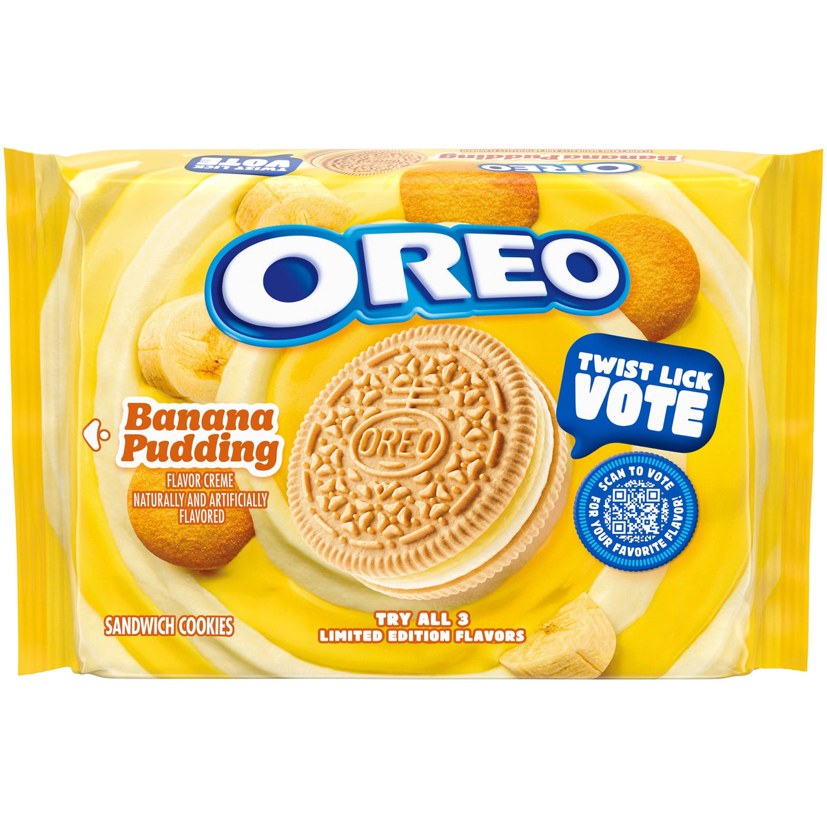 Galletas Oreo Pudín De Plátano Edición Limitada 303g Pack 4