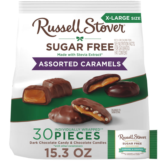 Regalo Russell Stover Chocolates Sin Azúcar Caramelo 434g X2