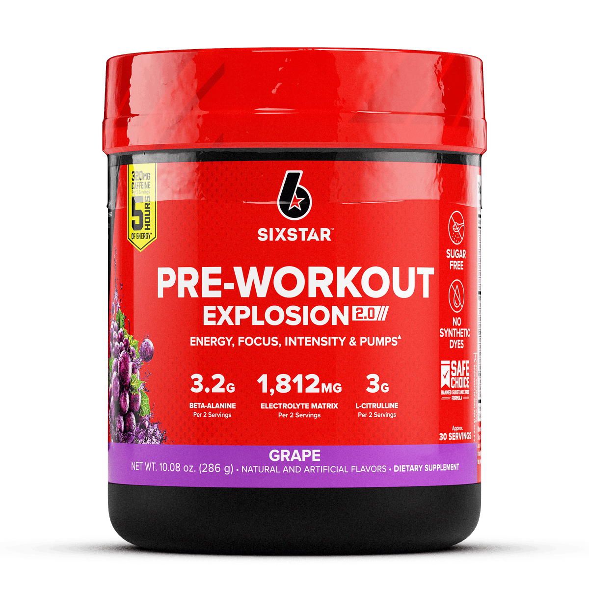 Six Star Explosion 2.0 preentreno uva 270 g