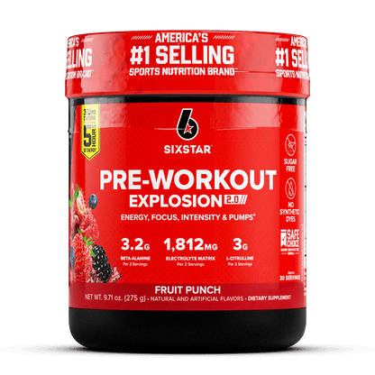 Six Star Pre Entreno Explosion 2.0 Ponche De Frutas 275 g