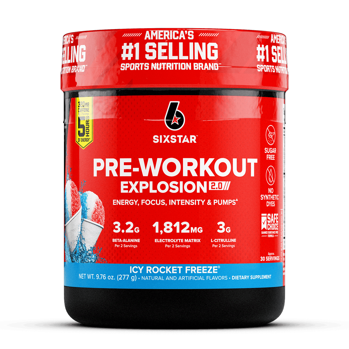 Six Star Pre Entreno Explosion 2.0 Icy Rocket Freeze 277 g