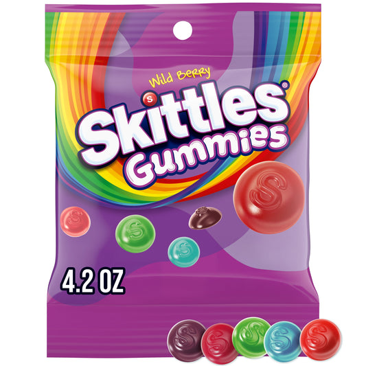 Regalo SKITTLES Gomitas Frutos Rojos 119g X4