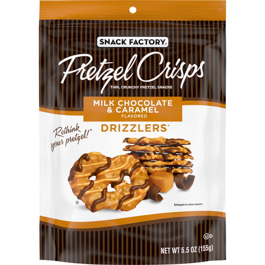 Snack Factory Pretzel Crisps Chocolate Y Caramelo Paquete