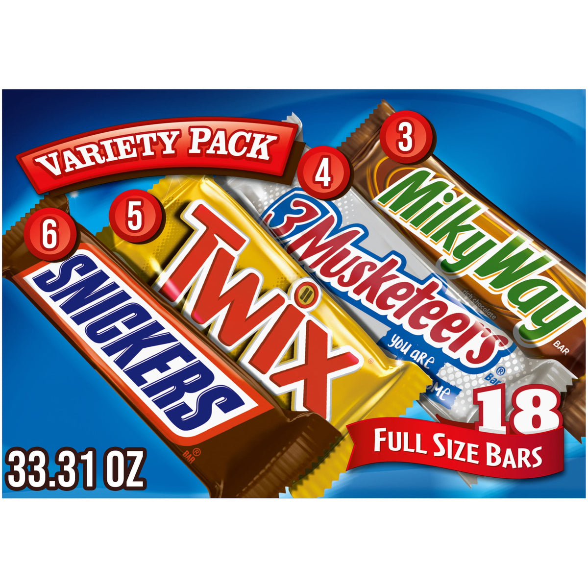 Snickers Twix Milky Way Chocolates Surtidos 18 Barras
