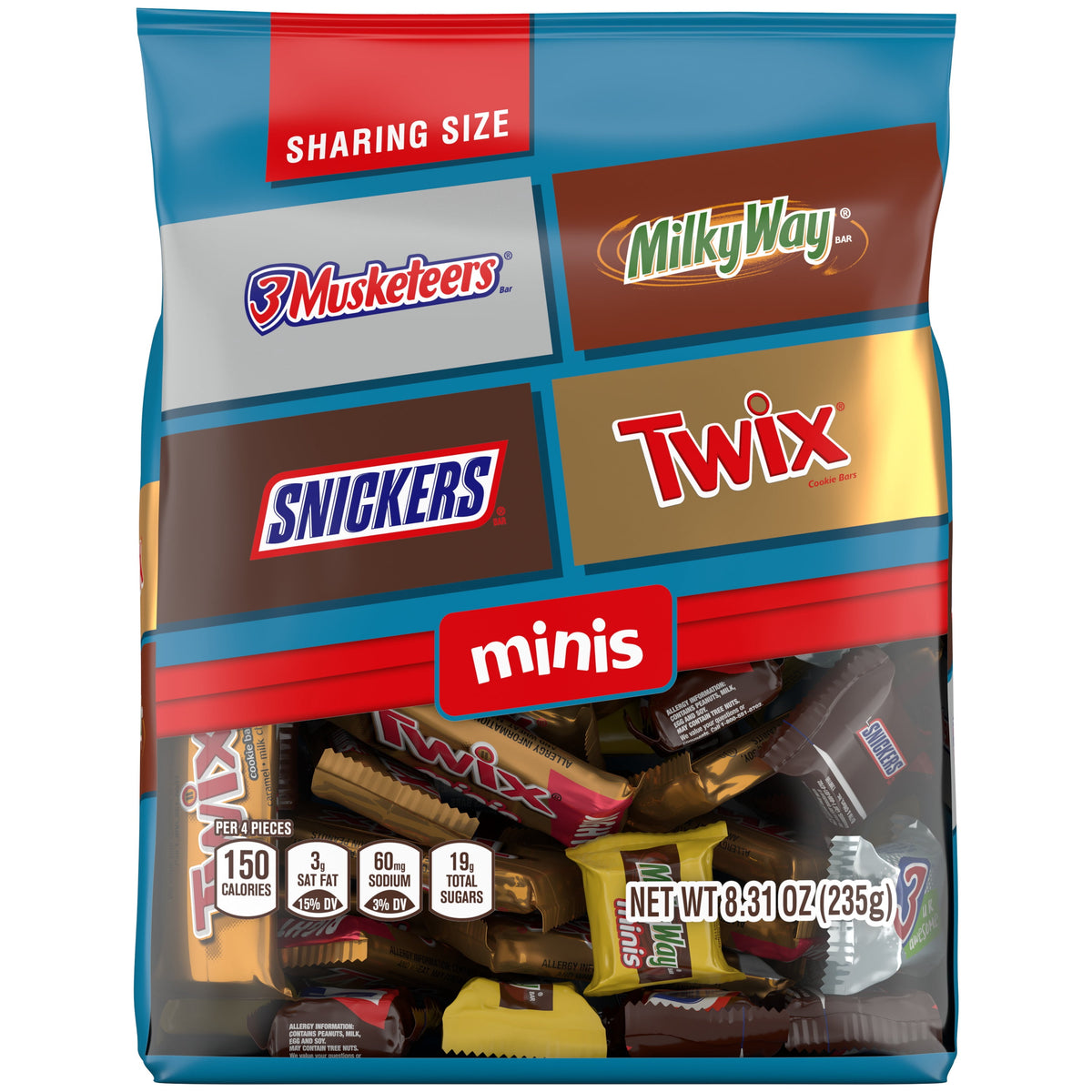 Snickers Twix Y Más Minis Chocolates Surtidos Paquete De 2