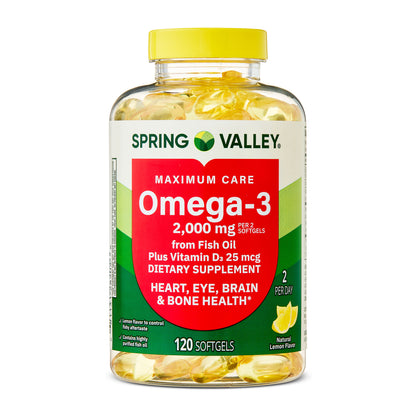 Spring Valley Maximum Care omega 3 2000 mg 120 cápsulas