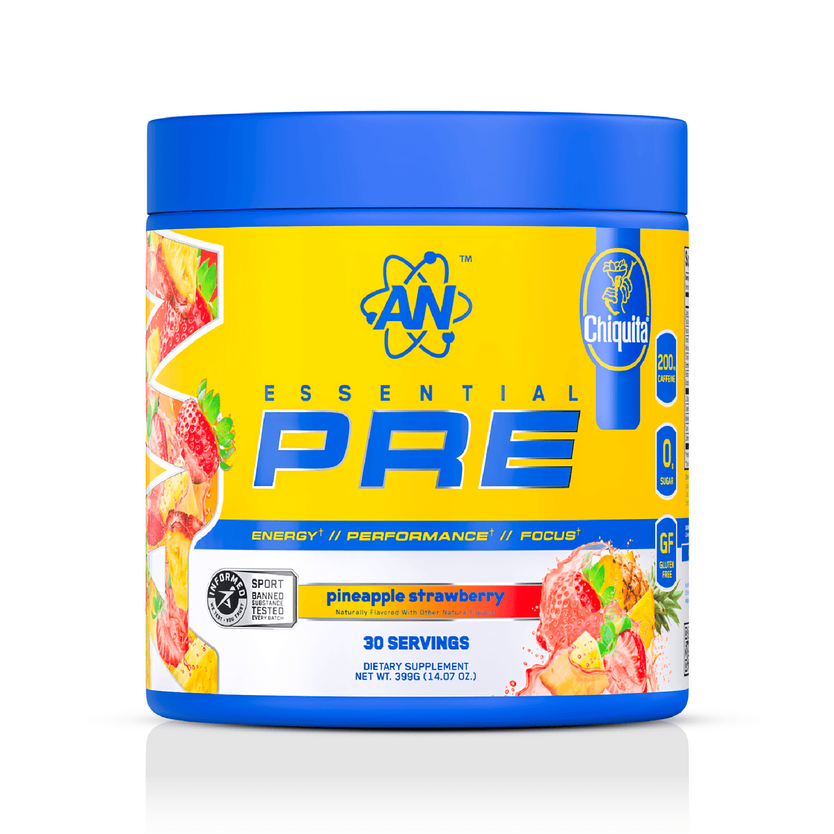 AN Supps Essential Pre Entreno Piña Fresa Sin Azúcar