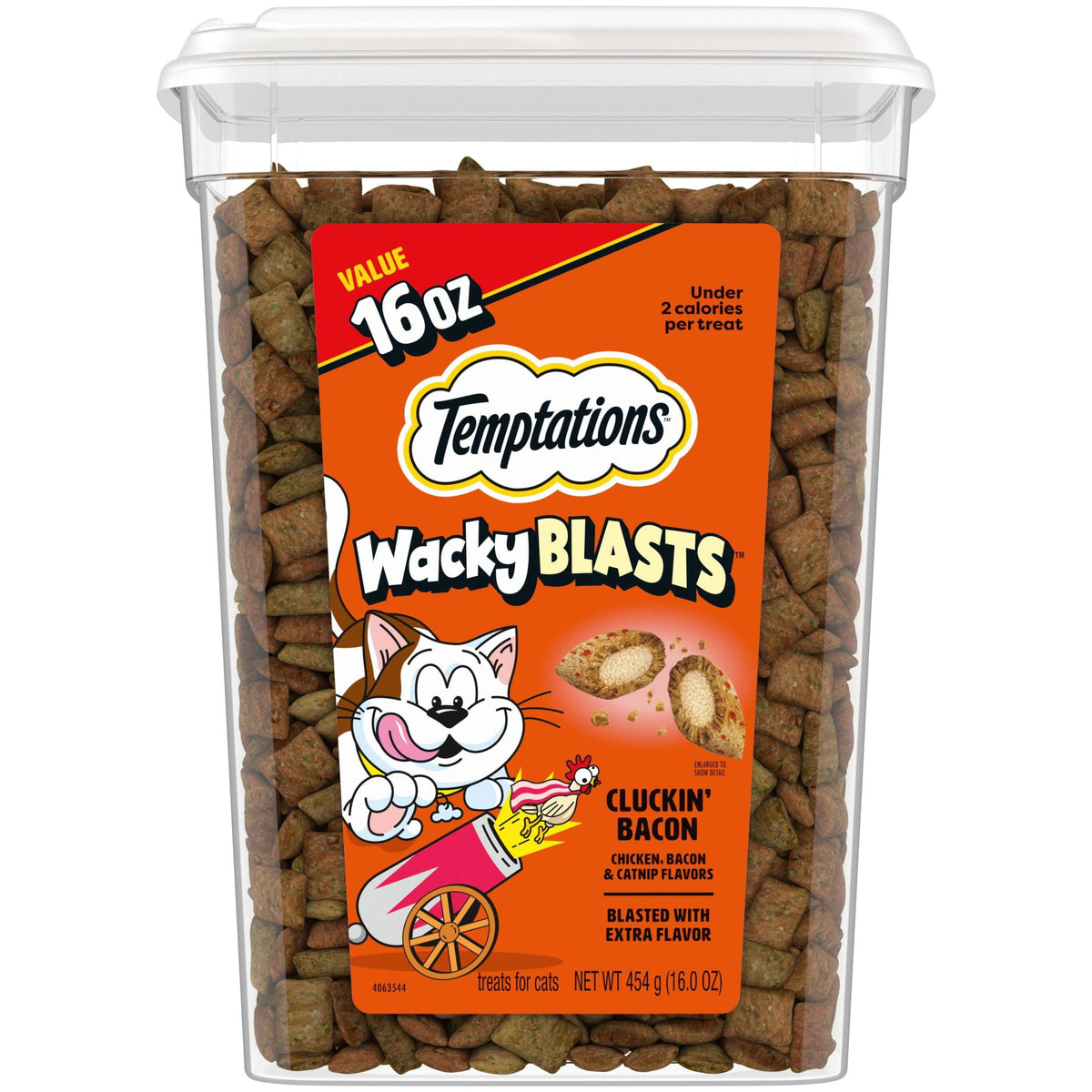 Premios Gato Temptations Wacky Pollo Tocino 454g Pack 3