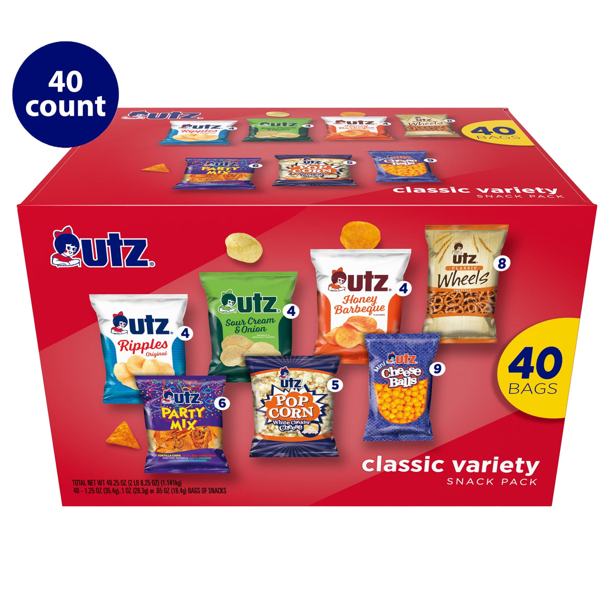 Utz Classics Caja De Botanas Surtidas 40 Bolsitas