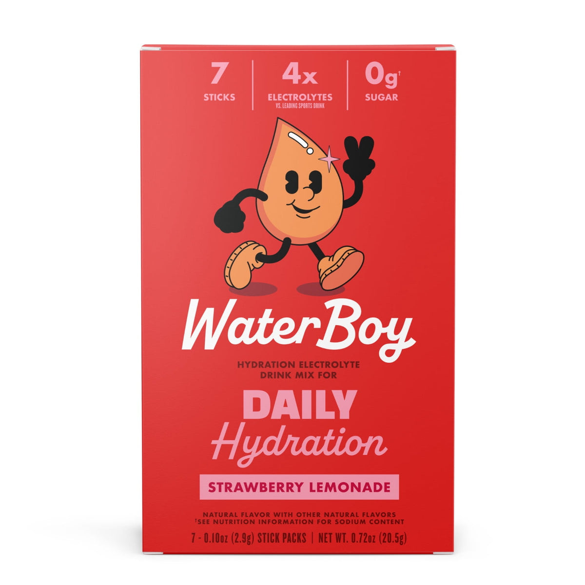 Waterboy Electrolitos Fresa Limonada 7 Sobres Paquete De 3