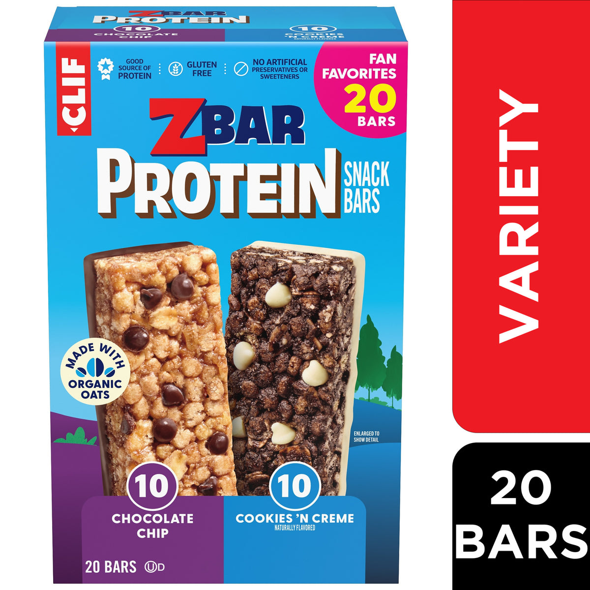 Zbar Protein barras surtidas 2 sabores 20 piezas