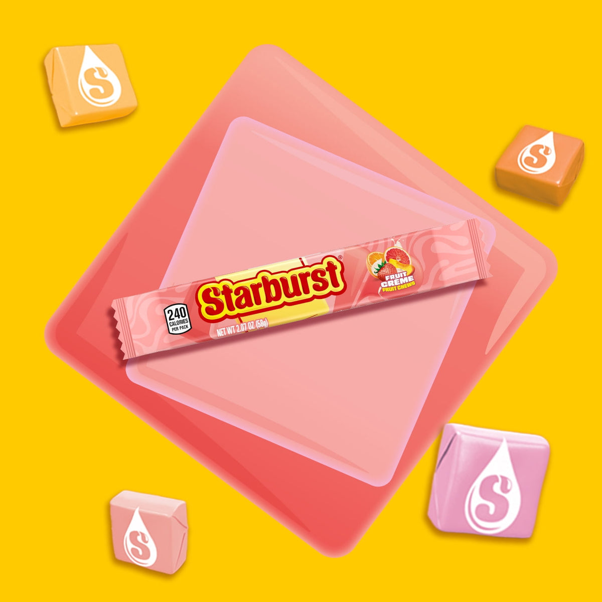 Regalo Starburst Caramelos Frutas Crema 59g X4