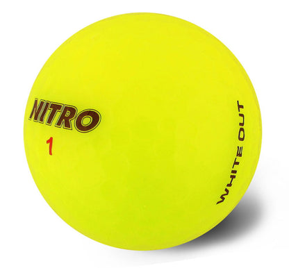 Pelotas De Golf Nitro White Out Amarillas 15 Piezas