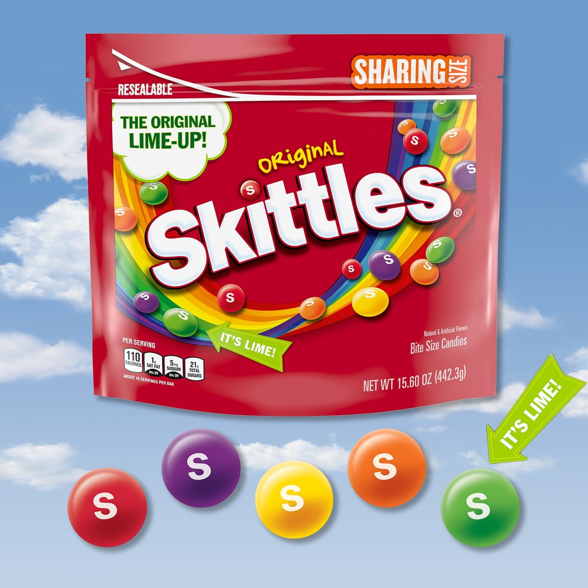 Skittles Original Bolsa para Compartir 442 g