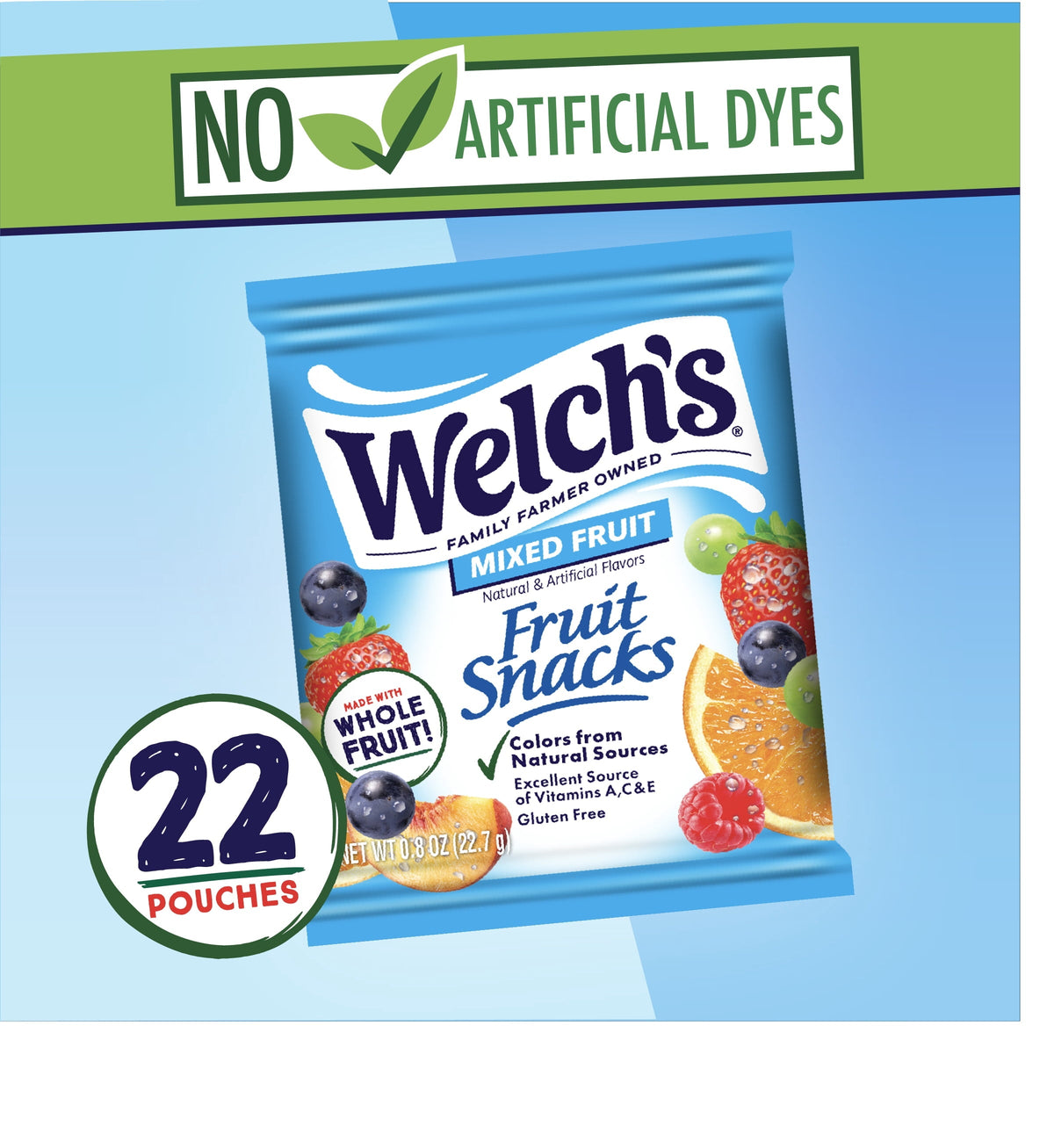 Welch's Fruit Snacks Frutas Mixtas 22 Sobres