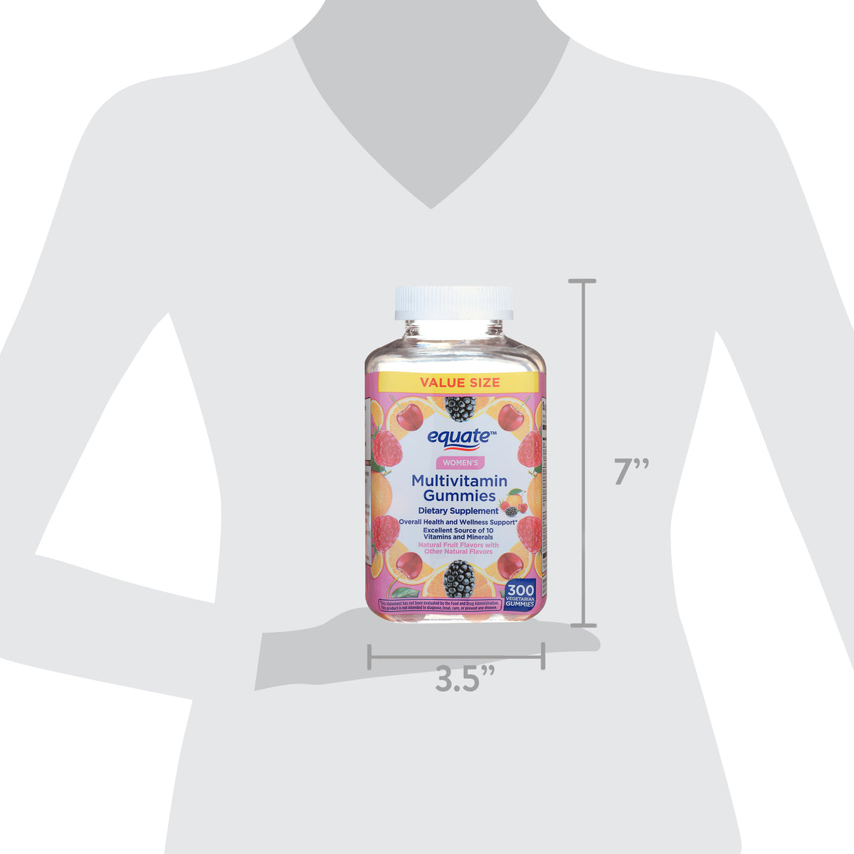 Equate multivitamínico mujer 300 ct vegetarianas