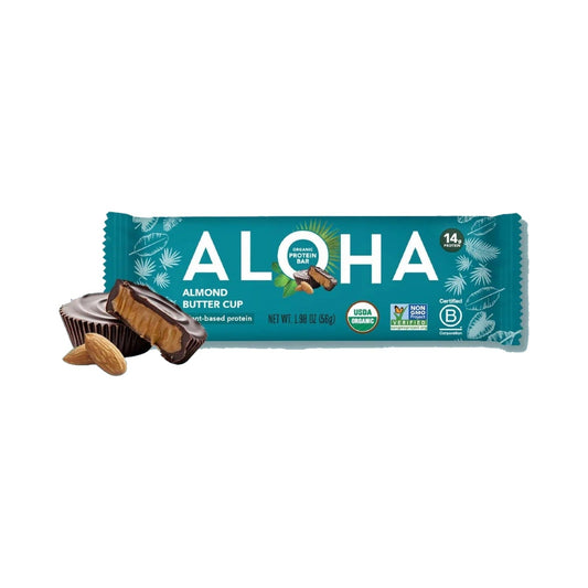 ALOHA Barras De Proteína Vegetal Almond Butter Cup Crema De Almendra