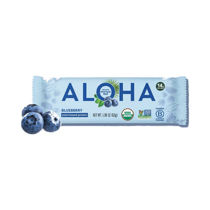ALOHA Barras De Proteína Vegetal Mora Azul