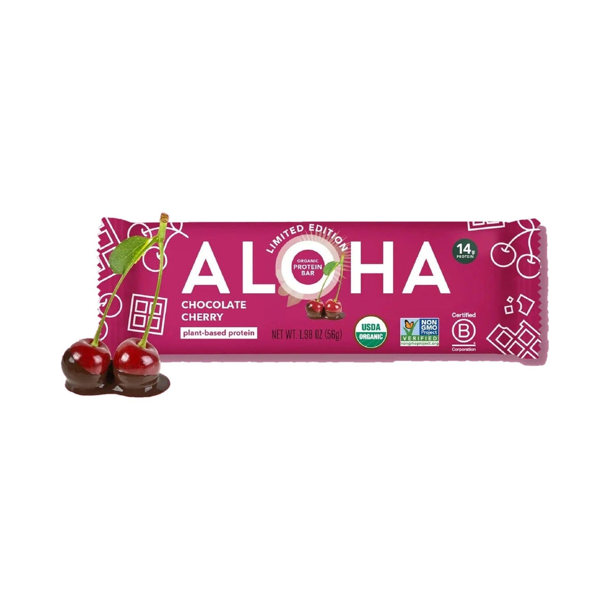 ALOHA Barras De Proteína Vegetal Chocolate Y Cereza