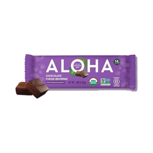 ALOHA Barras De Proteína Vegetal Brownie De Chocolate Fudge