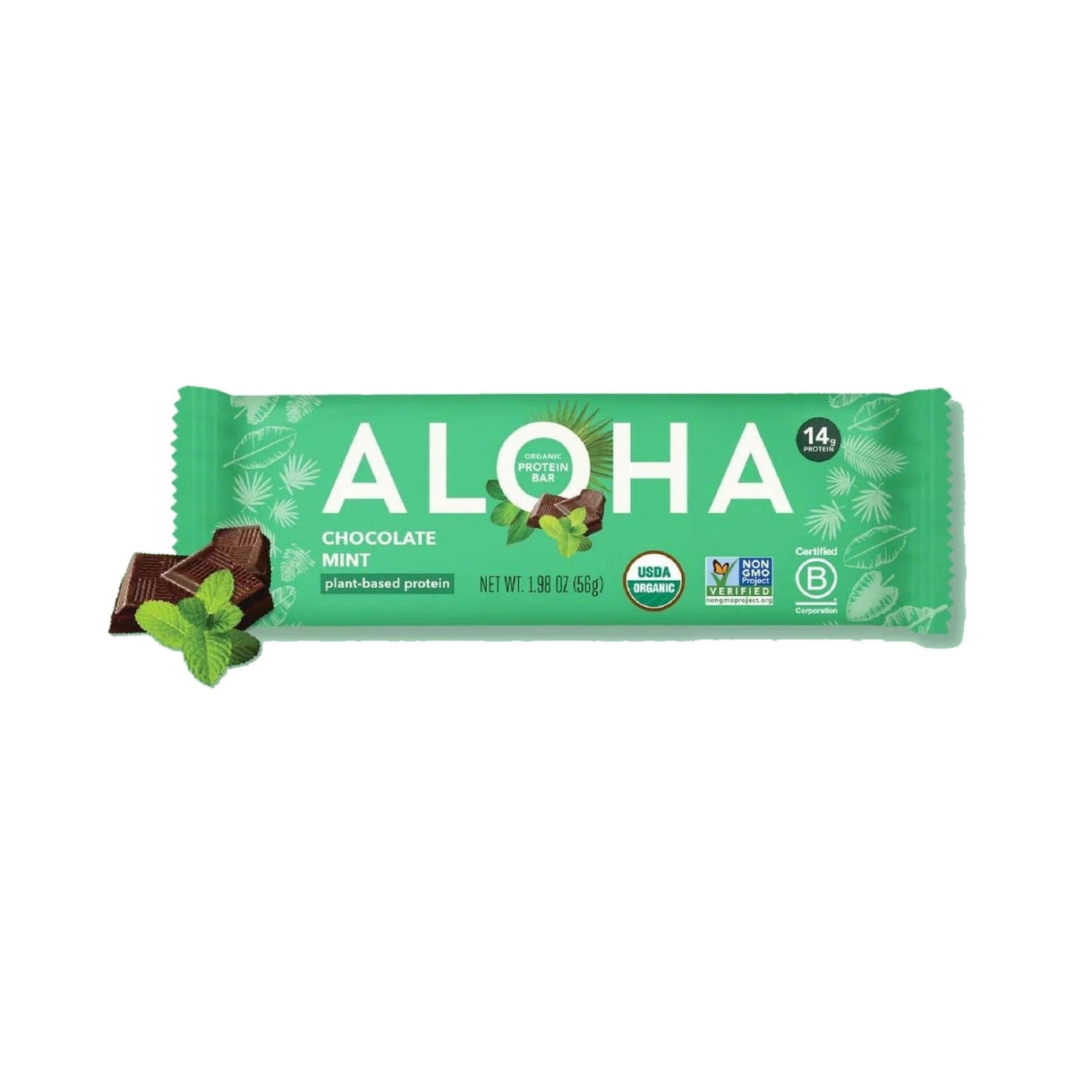 ALOHA Barras De Proteína Vegetal Chocolate Con Menta