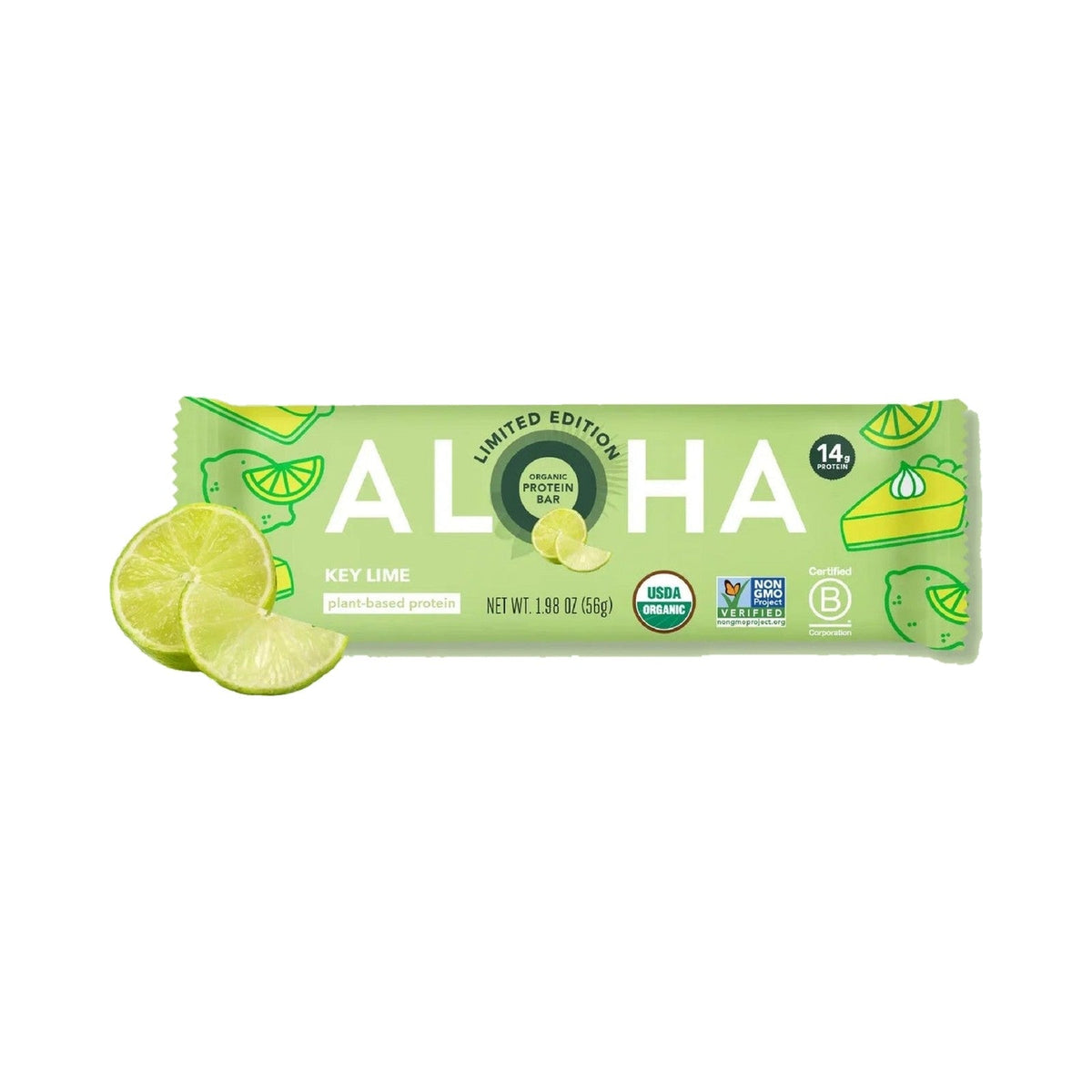ALOHA Barras De Proteína Vegetal Key Lime Pay De Limón