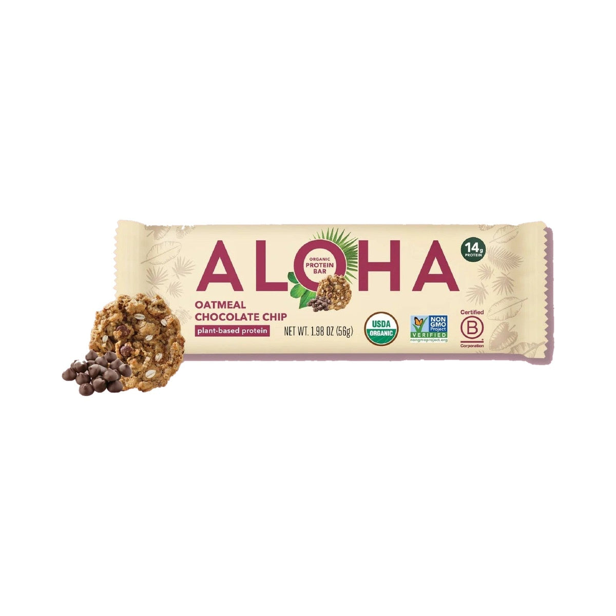 ALOHA Barras De Proteína Vegetal Avena Con Chispas De Chocolate