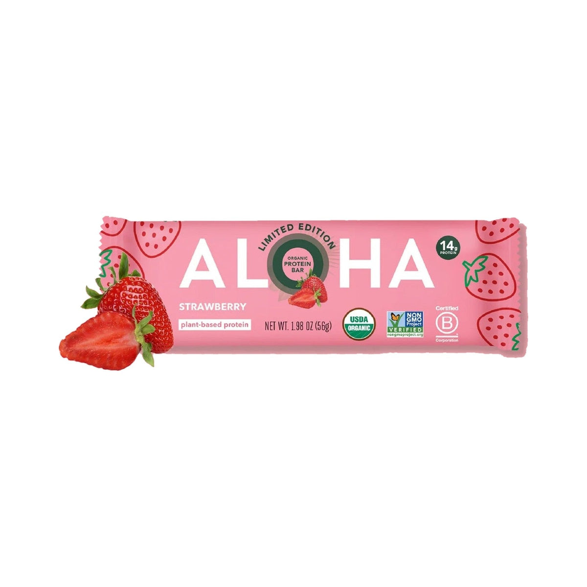 ALOHA Barras De Proteína Vegetal Fresa
