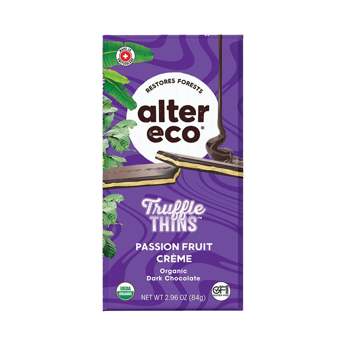 Alter Eco Láminas De Trufa De Chocolate Con Maracuyá