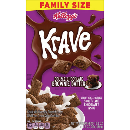 Cereal Kellogg's Krave Chocolate Brownie 459g Pack 4