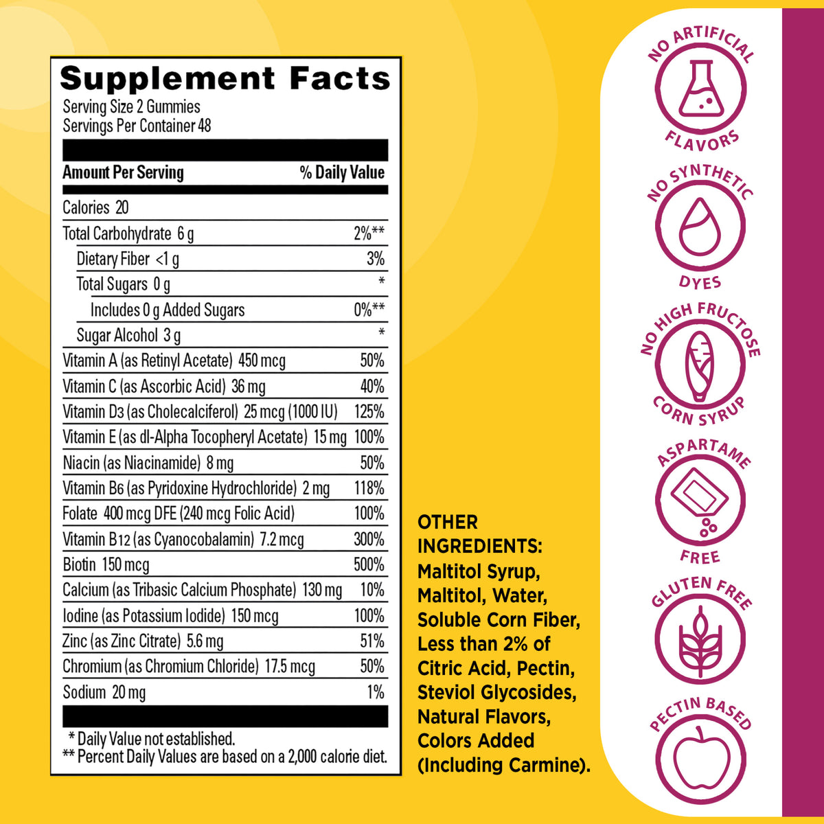 Nature Made multivitamínico mujer sin azúcar 96 ct