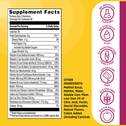 Nature Made multivitamínico mujer sin azúcar 96 ct